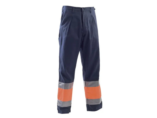 pantaloni alta visibilità blu arancio classe 1 210 g/m²
