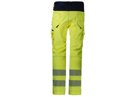 Retro pantaloni imbottiti alta visibilità con tasche posteriori e bande riflettenti