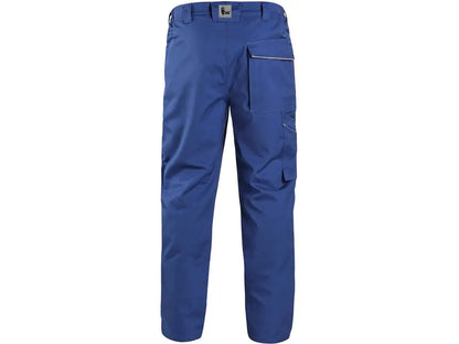Pantaloni ESD ELEKTROTECHNIK blu – filati conduttivi, tasca portametro, EN 61340-5-1 / EN 1149-5. -  Vista posteriore