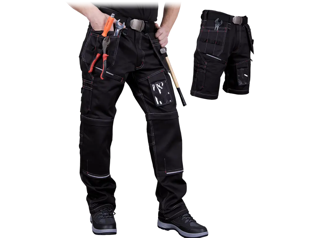 pantaloni tecnici da uomo trasformabili in pantaloncino per installatori