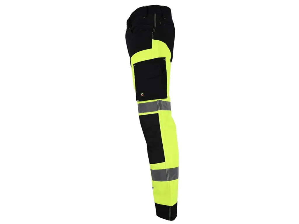 pantaloni per lavoratori stradali alta visibilità uomo