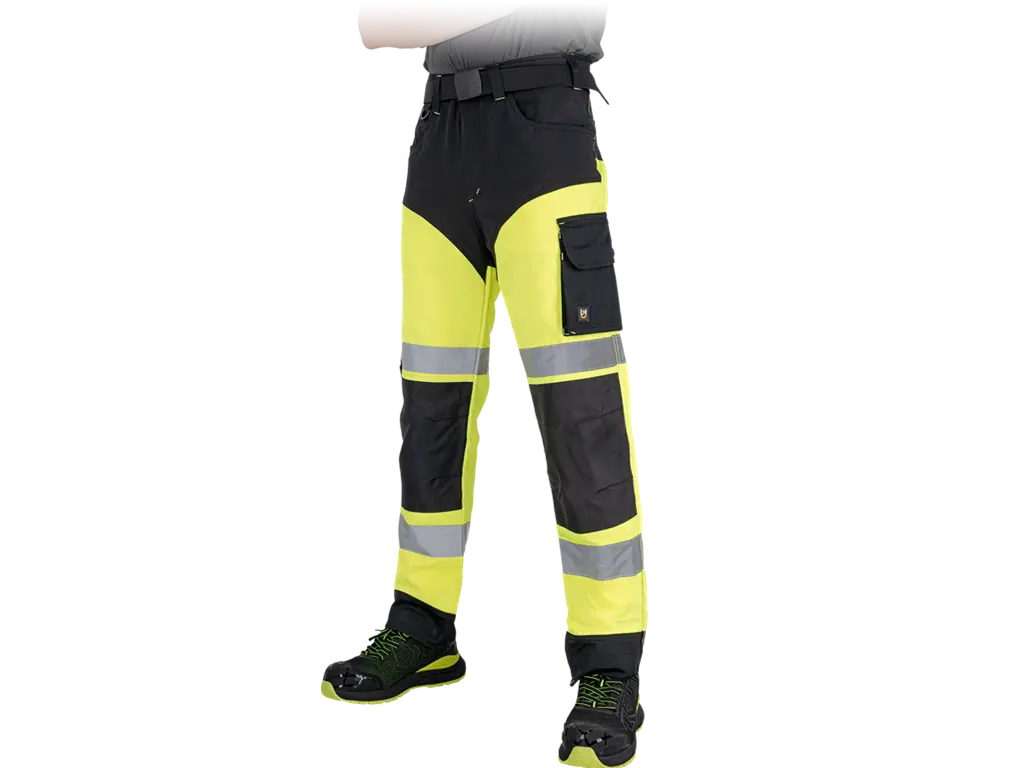 pantaloni da lavoro alta visibilità multistagione uomo en iso 20471