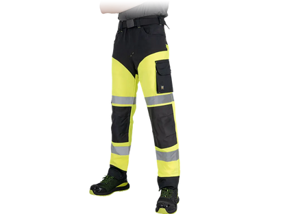 pantaloni da lavoro alta visibilità multistagione uomo en iso 20471