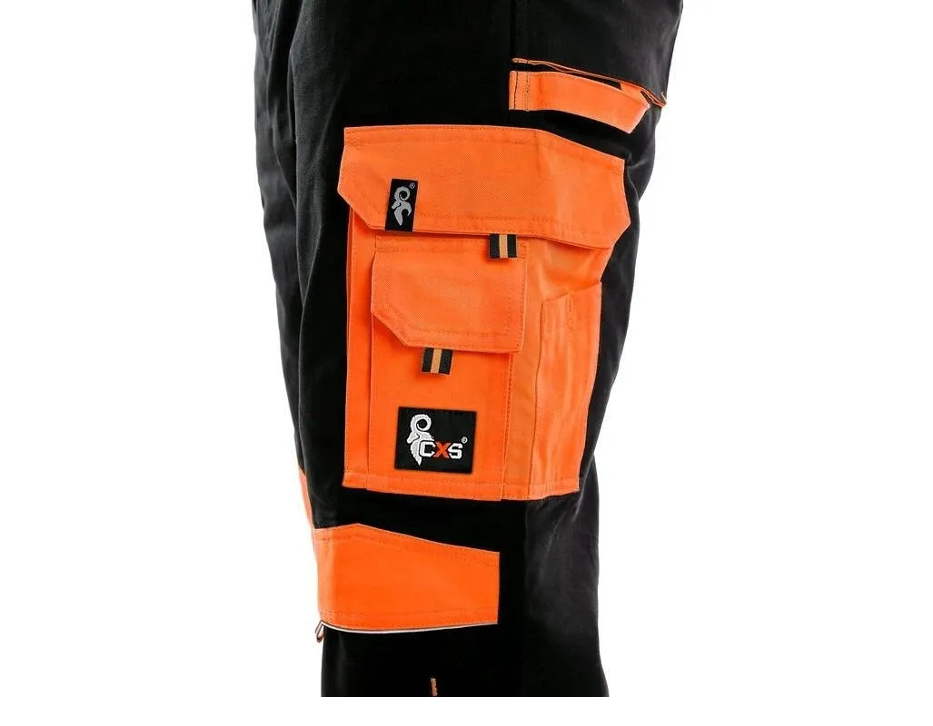 Pantaloni da Lavoro CXS SIRIUS BRIGHTON Uomo Nero/Arancio – Fine Serie