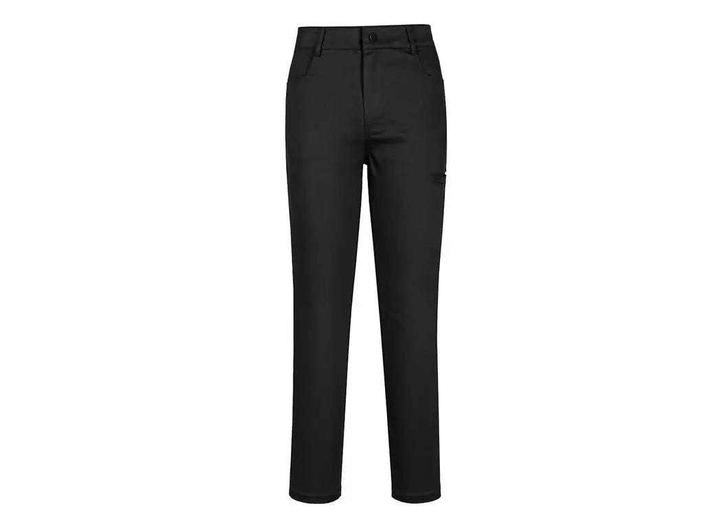 Pantaloni da lavoro donna KX3 neri vita alta stretch con rinforzi Oxford 300D e triple cuciture