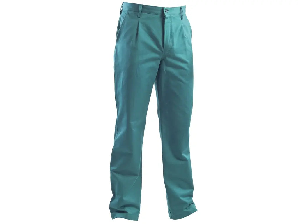 Pantaloni da lavoro con tasconi laterali velcro e tasca posteriore con bottone EN ISO 13688