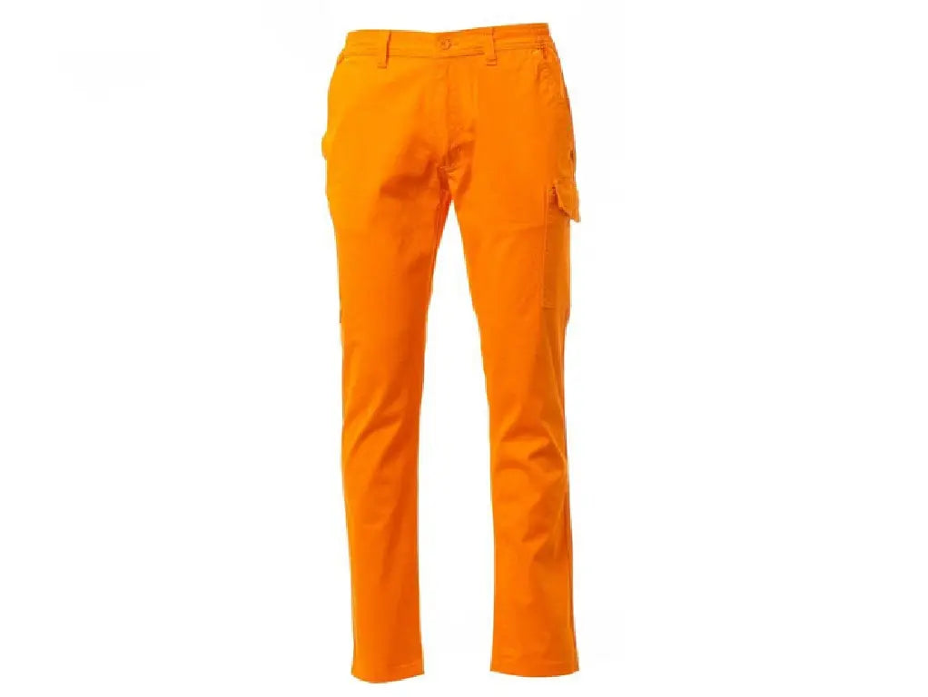 Pantaloni da lavoro invernali PAYPER Power Stretch Arancio in cotone 300g alta qualità