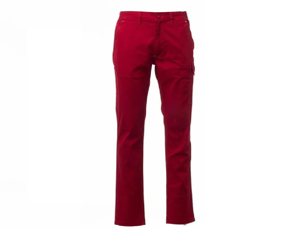 Pantaloni da lavoro invernali PAYPER Power Stretch Bordaeux  in cotone 300g Multitasche