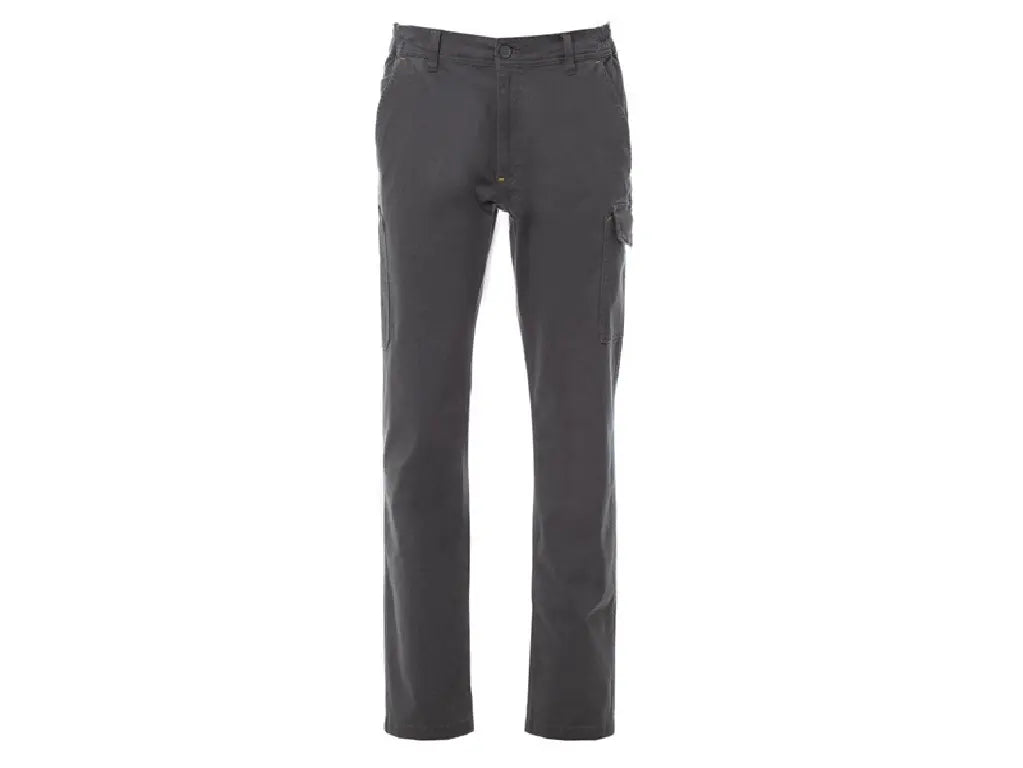 Pantaloni da lavoro invernali PAYPER Power Stretch Grigio Smoke in cotone 300g Multitasche