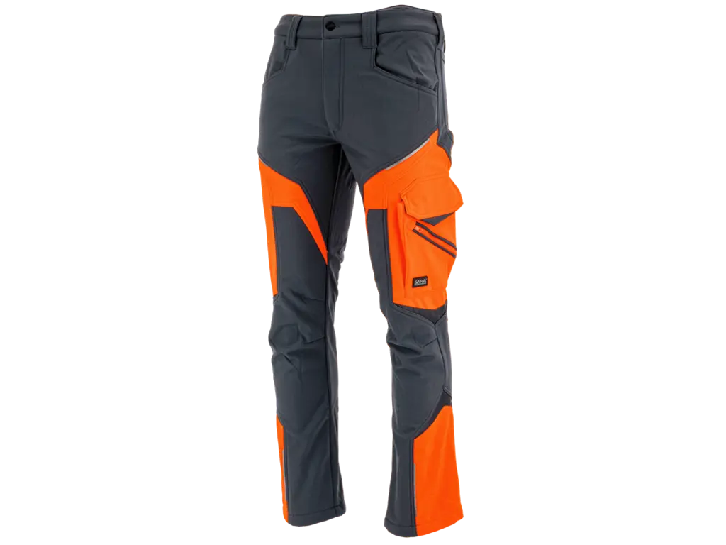 Pantaloni da lavoro softshell COMFORT WINTER arancio antracite