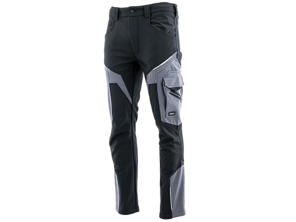 Pantaloni da lavoro softshell COMFORT WINTER grigio nero