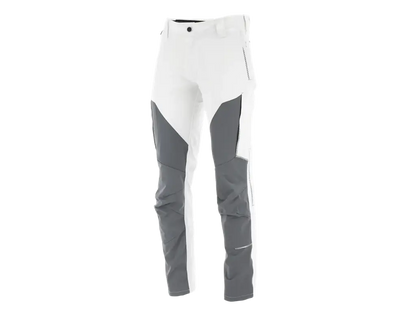 pantaloni tecnici estivi con tasche e ginocchia rinforzate colore bianco