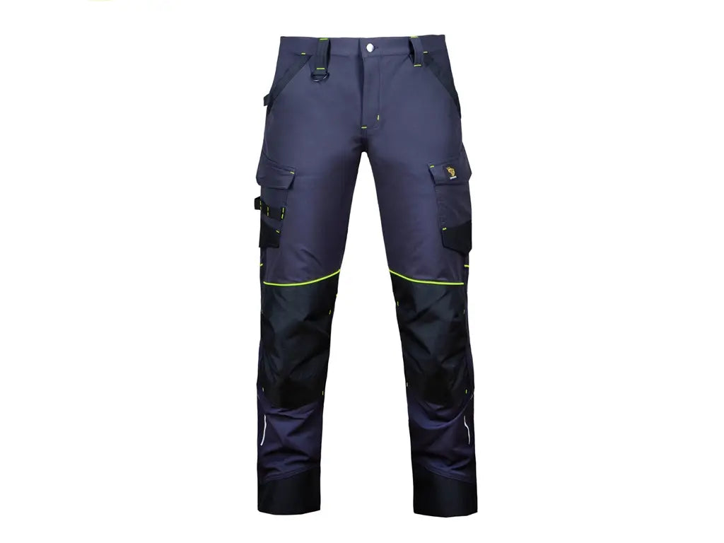 Pantaloni multitasche lavoro con ginocchia preformate e rifrangenti – PWSTORE