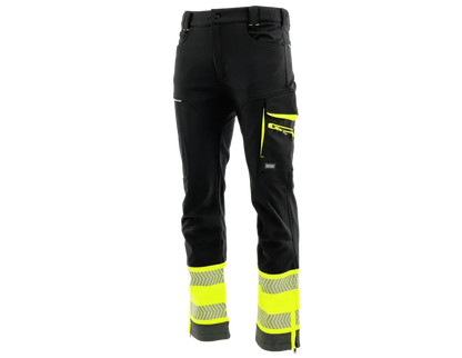Pantaloni da lavoro invernali NEW COMFORT nero giallo vista frontale