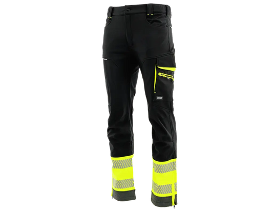 Pantaloni da lavoro invernali NEW COMFORT nero giallo vista frontale