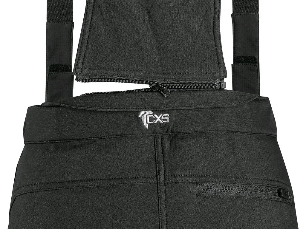 Pettorina e bretelle staccabili con cerniera dei pantaloni da lavoro TRENTON softshell