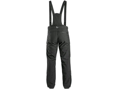 Pantaloni softshell invernali TRENTON neri – retro con tasca posteriore