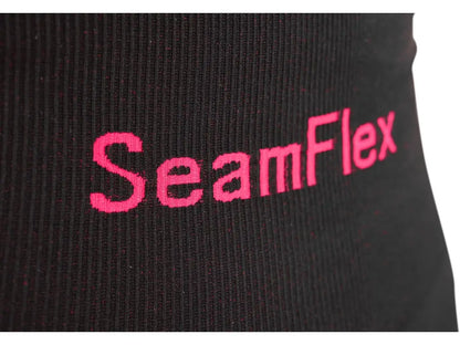 Dettaglio della fascia elasticizzata SeamFlex dei pantaloni termici da donna senza cuciture.