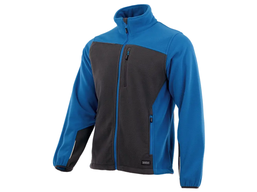 Pile da lavoro POLAR COMFORT PLUS blu nero con zip e tasche