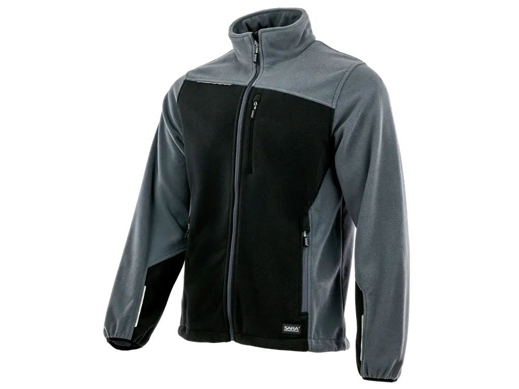 Pile da lavoro POLAR COMFORT PLUS grigio nero con tasche con zip