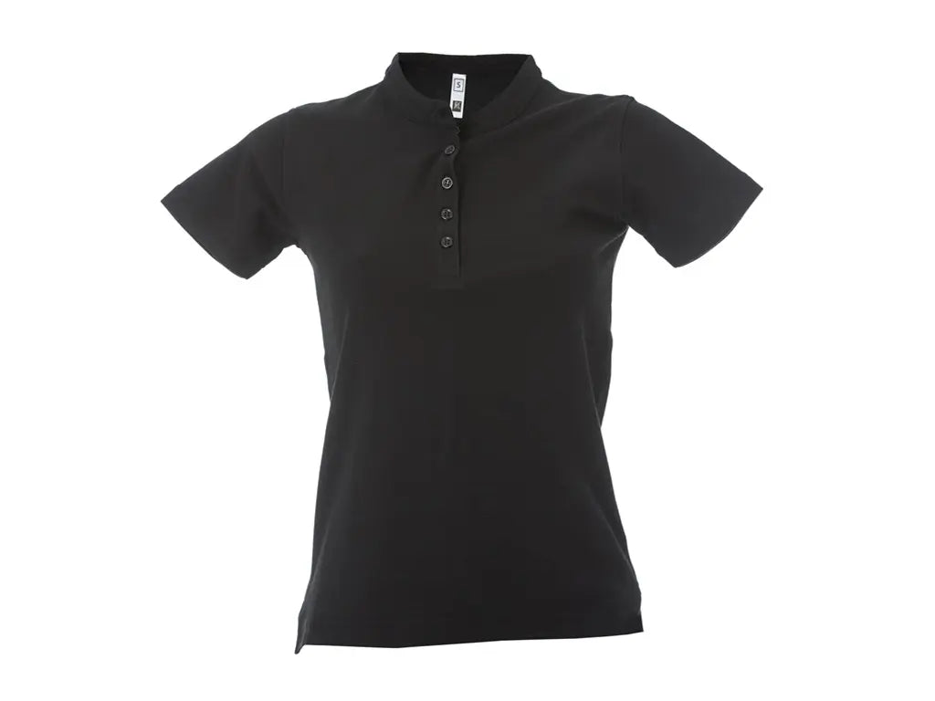 polo lavoro donna colletto coreano nera