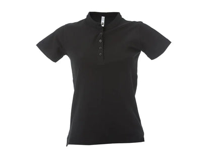 polo lavoro donna colletto coreano nera