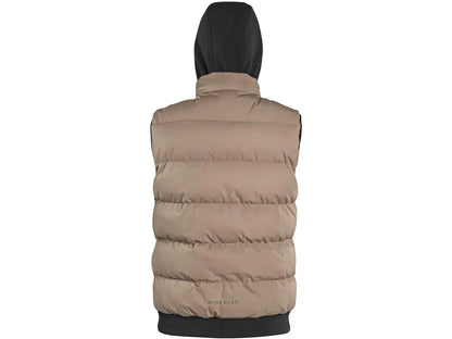 Vista posteriore Gilet da lavoro invernale RENO trapuntato con cappuccio staccabile – PWSTORE