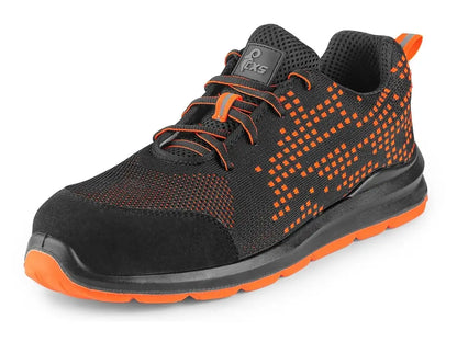 Scarpa antinfortunistica TEXLINE Arancio S1 bassa in poliestere lavabile 30°C con suola PU/PU SR