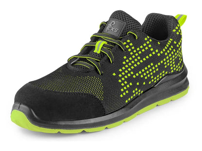 Scarpa antinfortunistica TEXLINE Gialla S1 bassa in poliestere lavabile 30°C con suola PU/PU SR