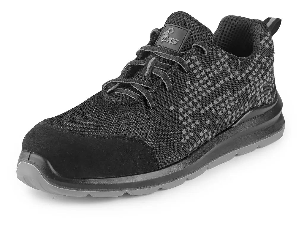 Scarpa antinfortunistica TEXLINE Nera S1 bassa in poliestere lavabile 30°C con suola PU/PU SR