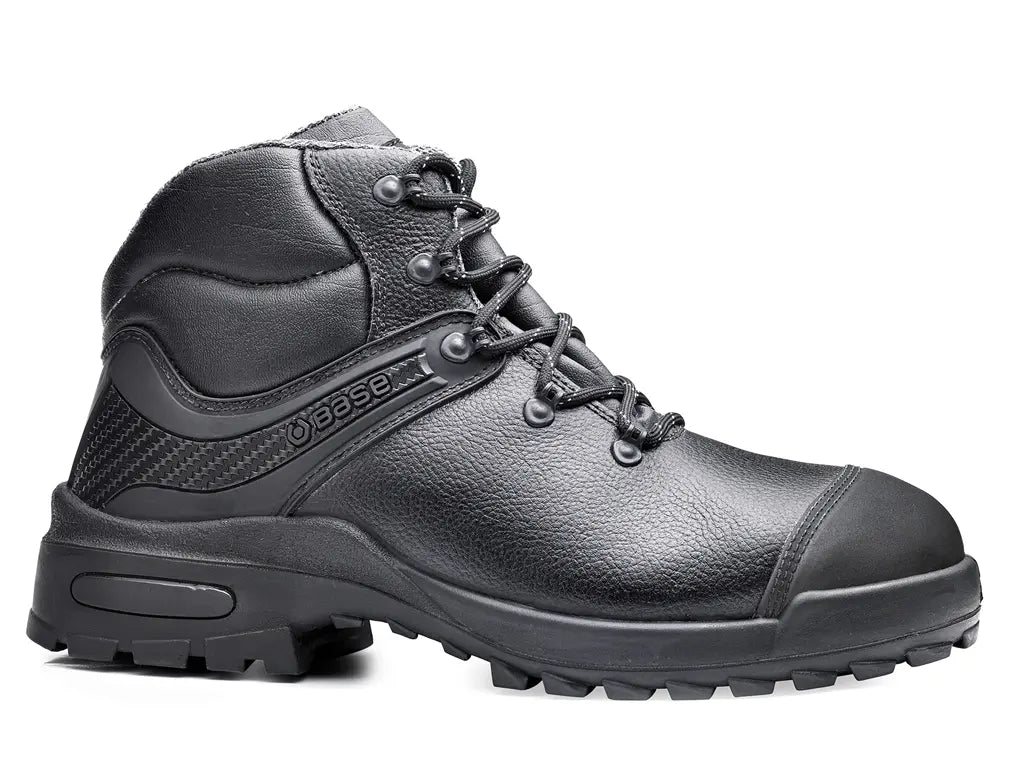 Scarpe antinfortunistiche alte MORRISON S3 SRC – pelle fiore, puntale acciaio, lamina inox 0 mm, suola carro armato