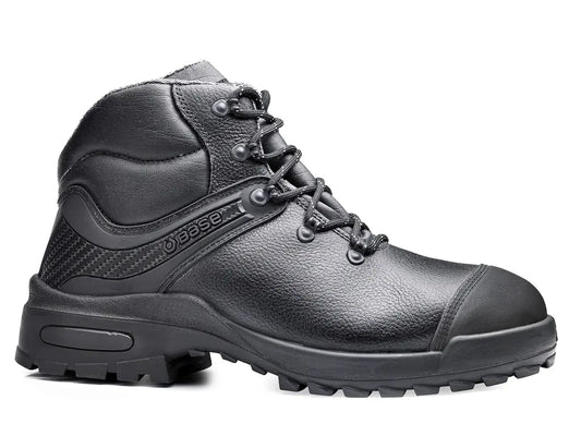 Scarpe antinfortunistiche alte MORRISON S3 SRC – pelle fiore, puntale acciaio, lamina inox 0 mm, suola carro armato