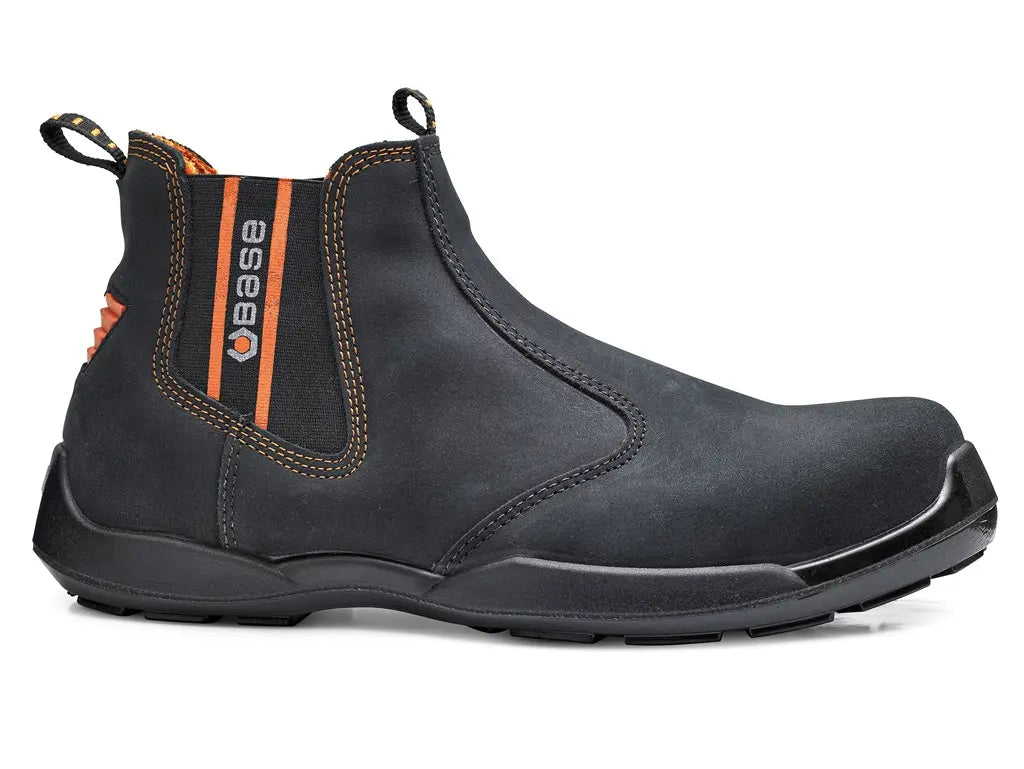 Scarpe antinfortunistiche Base DEALER S1PS FO SR – stivaletto chelsea nero con suola AirTech+TPU-Skin