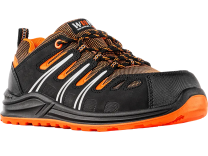scarpe da lavoro basse S1P con intersuola in kevlar e suola PU PU