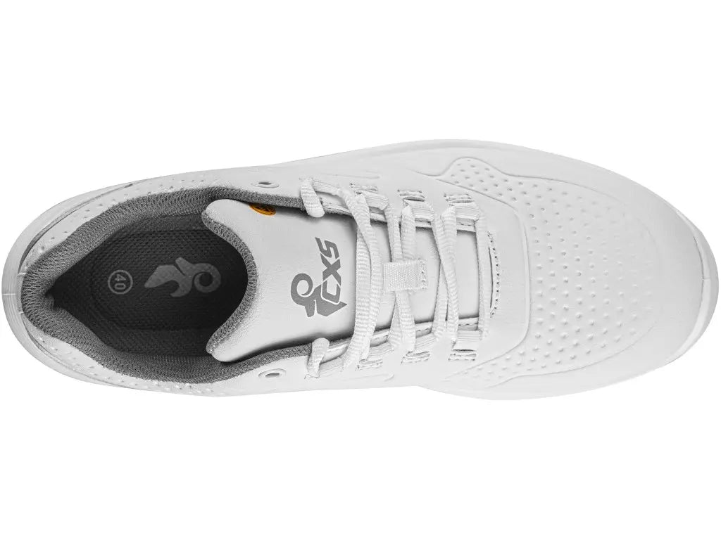Scarpe basse ESD bianche in microfibra facili da pulire , vista superiore