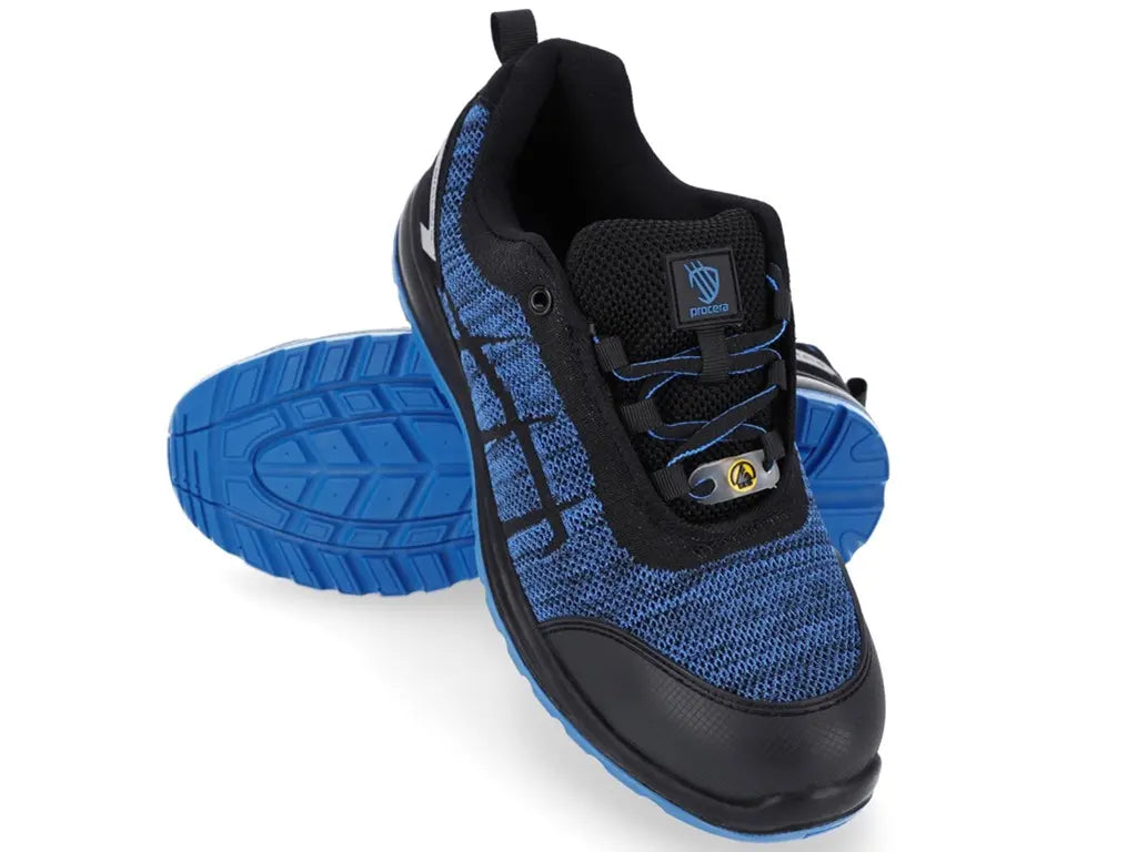 Scarpe antinfortunistiche CHESTER BLUE S1P ESD basse nero blu