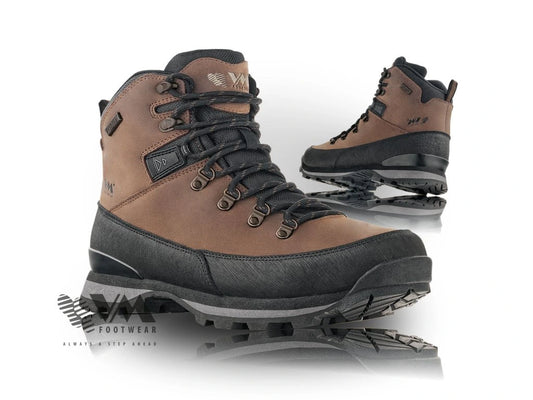 Scarpe da trekking alte VILLACH impermeabili in pelle marrone