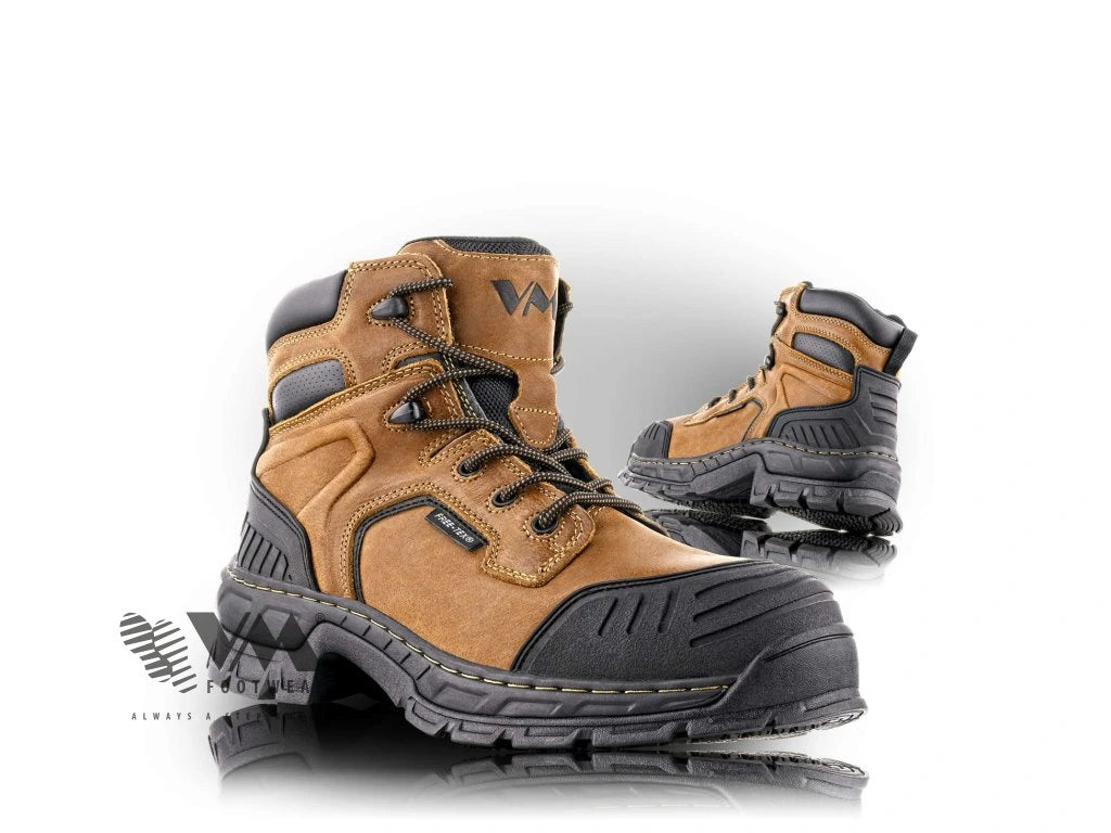 Scarpe da trekking alte WINNIPEG impermeabili in pelle marrone