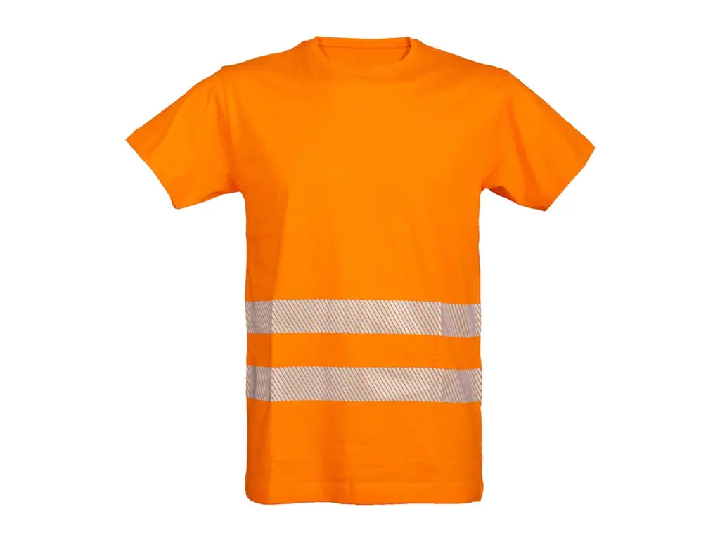 t-shirt da lavoro cotone con bande rifrangenti 165 g/m²