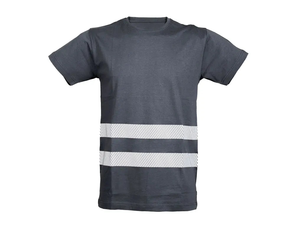 maglietta lavoro grigia con doppia banda riflettente Lagos