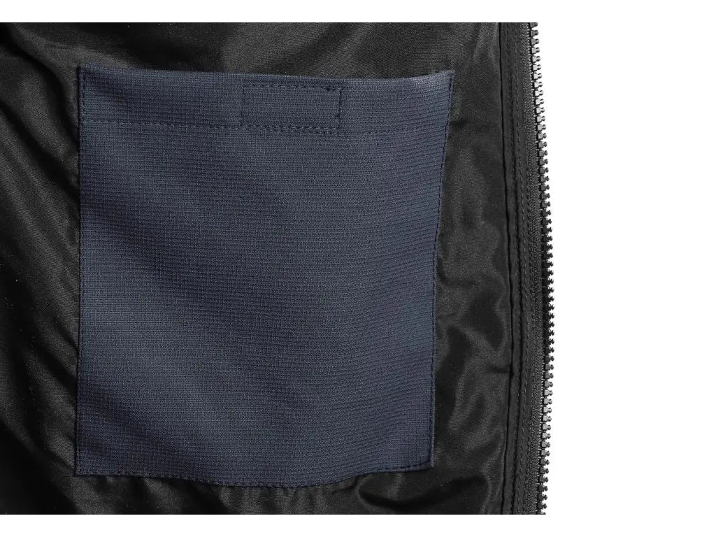 Giubbotto da lavoro invernale 4ENVI PORTLAND Blu, materiale riciclato, con inserti riflettenti e tasche multiple. Tasca interna
